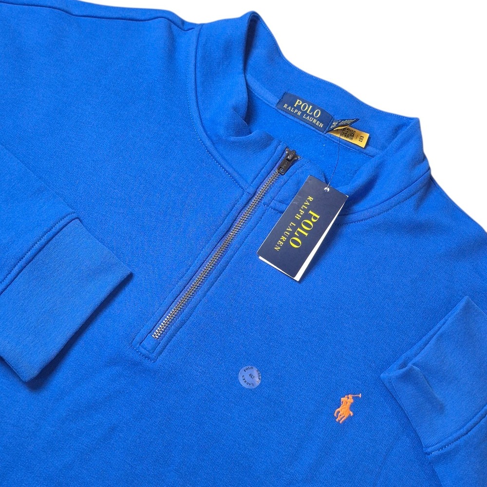 Polo Ralph Lauren Men's 4XLT Blue 1/4 Zip‎ Pullover Sweatshirt Big Tall NWT